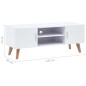 vidaXL Mueble para el televisor 120x40x46 cm MDF blanco vidaXL Mueble para el televisor 120x40x46 cm MDF blanco