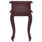 vidaXL Mesita de noche clásica madera maciza caoba marrón 35x30x60 cm vidaXL Mesita de noche clásica madera maciza caoba marrón 35x30x60 cm
