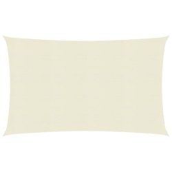 vidaXL Toldo de vela crema HDPE 160 g/m² 6x7 m