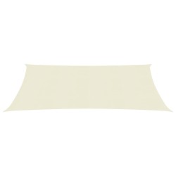 vidaXL Toldo de vela crema HDPE 160 g/m² 6x7 m