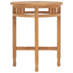 vidaXL Mesa de bistró de madera maciza de teca Ø60x60 cm