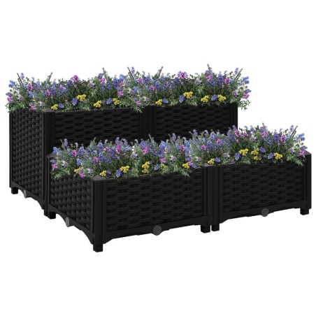vidaXL Arriate 80x80x38 cm polipropileno