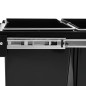 vidaXL Cubo de basura de cocina extraíble reciclaje cierre suave 48 L vidaXL Cubo de basura de cocina extraíble reciclaje cierre suave 48 L
