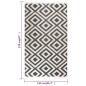 vidaXL Alfombra de exterior tejido plano negro y beige claro 115x170cm vidaXL Alfombra de exterior tejido plano negro y beige claro 115x170cm