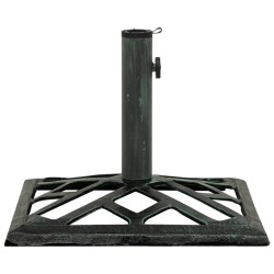 vidaXL Base de sombrilla de hierro fundido verde 44x44x31 cm 