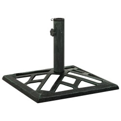 vidaXL Base de sombrilla de hierro fundido verde 44x44x31 cm 
