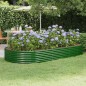 vidaXL Jardinera arriate acero recubrimiento polvo verde 296x140x36 cm vidaXL Jardinera arriate acero recubrimiento polvo verde 296x140x36 cm