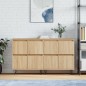 vidaXL Aparadores 2 uds madera contrachapada color roble sonoma vidaXL Aparadores 2 uds madera contrachapada color roble sonoma