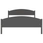 vidaXL Estructura de cama madera maciza de pino gris oscuro 160x200 cm