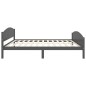 vidaXL Estructura de cama madera maciza de pino gris oscuro 160x200 cm