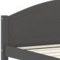vidaXL Estructura de cama madera maciza de pino gris oscuro 160x200 cm