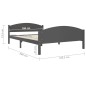 vidaXL Estructura de cama madera maciza de pino gris oscuro 160x200 cm