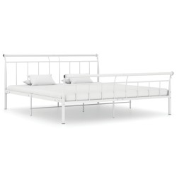 vidaXL Estructura de cama de metal blanco 200x200 cm