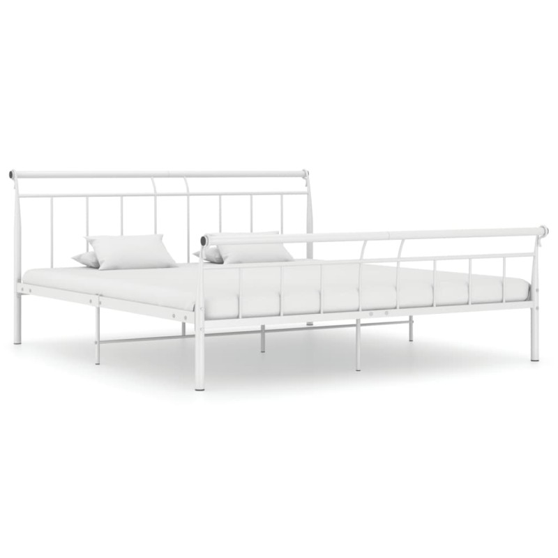 vidaXL Estructura de cama de metal blanco 200x200 cm vidaXL Estructura de cama de metal blanco 200x200 cm