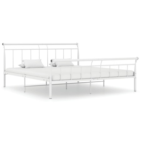 vidaXL Estructura de cama de metal blanco 200x200 cm