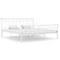 vidaXL Estructura de cama de metal blanco 200x200 cm vidaXL Estructura de cama de metal blanco 200x200 cm
