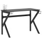 vidaXL Escritorio gaming con patas en forma de K negro 110x60x75 cm vidaXL Escritorio gaming con patas en forma de K negro 110x60x75 cm