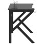 vidaXL Escritorio gaming con patas en forma de K negro 110x60x75 cm vidaXL Escritorio gaming con patas en forma de K negro 110x60x75 cm
