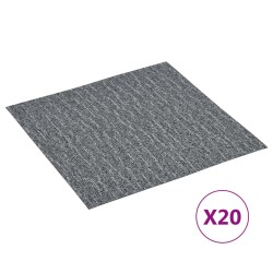 vidaXL Tarimas autoadhesivas 20 piezas PVC 1,86 m² gris