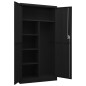 vidaXL Armario de taquilla de acero negro 90x40x180 cm