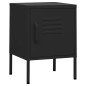 vidaXL Mesita de noche acero negro 35x35x51 cm vidaXL Mesita de noche acero negro 35x35x51 cm