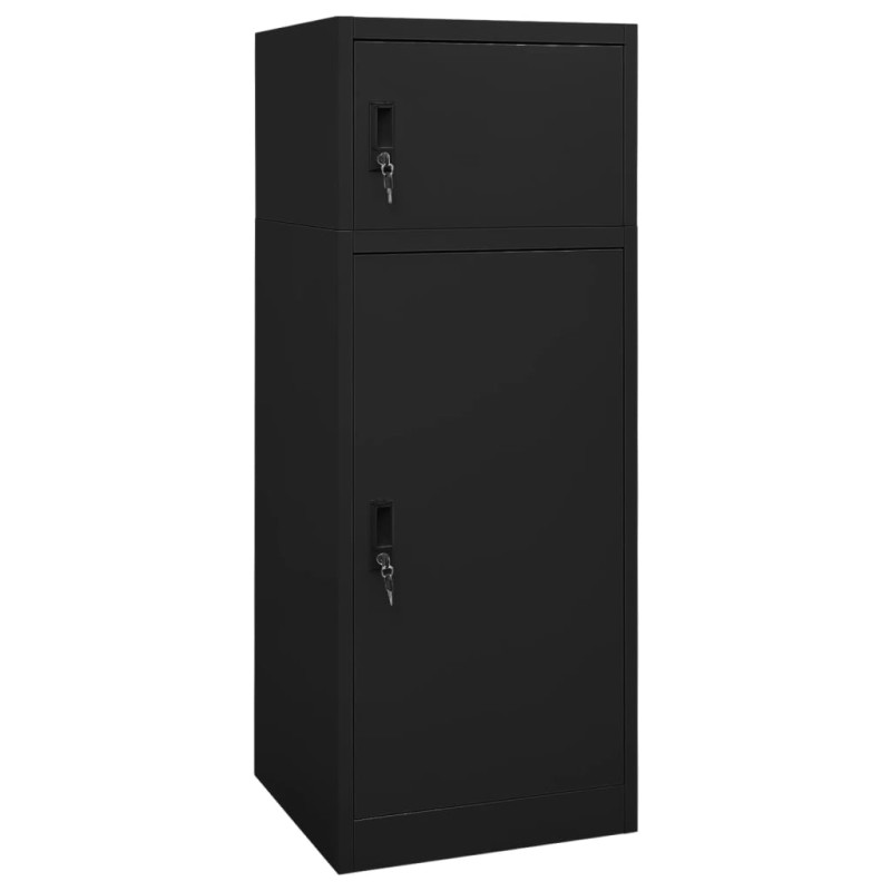 vidaXL Armario para sillas de montar acero negro 53x53x140 cm vidaXL Armario para sillas de montar acero negro 53x53x140 cm