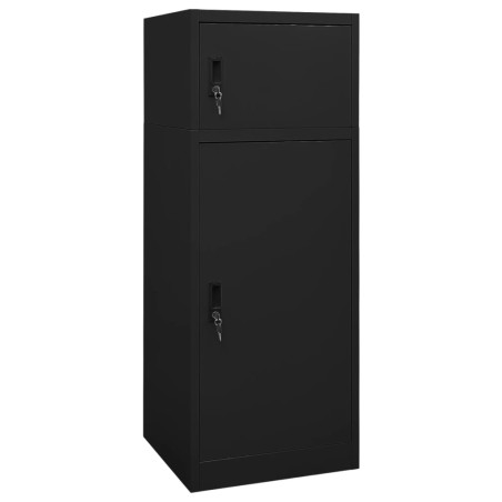 vidaXL Armario para sillas de montar acero negro 53x53x140 cm   