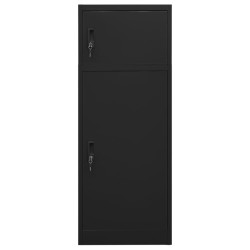 vidaXL Armario para sillas de montar acero negro 53x53x140 cm   