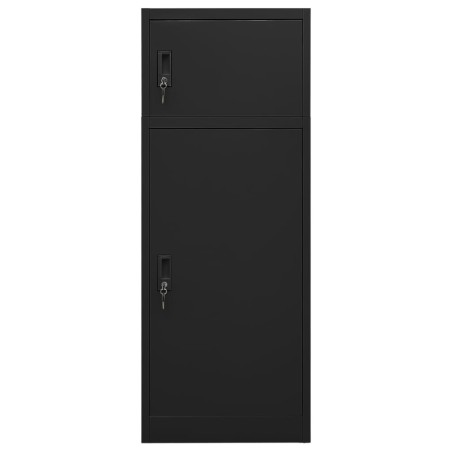 vidaXL Armario para sillas de montar acero negro 53x53x140 cm   