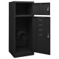 vidaXL Armario para sillas de montar acero negro 53x53x140 cm vidaXL Armario para sillas de montar acero negro 53x53x140 cm