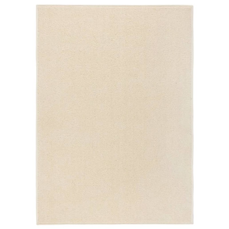 vidaXL Alfombra de pelo corto crema 140x200 cm vidaXL Alfombra de pelo corto crema 140x200 cm