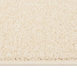 vidaXL Alfombra de pelo corto crema 140x200 cm