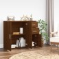 vidaXL Aparador madera contrachapada roble marrón 91x29,5x75 cm vidaXL Aparador madera contrachapada roble marrón 91x29,5x75 cm