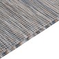 vidaXL Alfombra de exterior de tejido plano marrón y azul 100x200 cm vidaXL Alfombra de exterior de tejido plano marrón y azul 100x200 cm