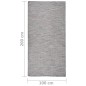 vidaXL Alfombra de exterior de tejido plano marrón y azul 100x200 cm vidaXL Alfombra de exterior de tejido plano marrón y azul 100x200 cm