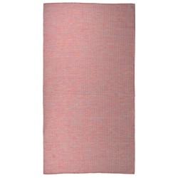 vidaXL Alfombra de exterior de tejido plano rojo 80x150 cm