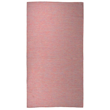 vidaXL Alfombra de exterior de tejido plano rojo 80x150 cm