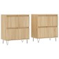 vidaXL Aparadores 2 uds madera contrachapada color roble sonoma vidaXL Aparadores 2 uds madera contrachapada color roble sonoma