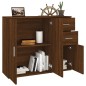 vidaXL Aparador madera contrachapada roble marrón 91x29,5x75 cm vidaXL Aparador madera contrachapada roble marrón 91x29,5x75 cm