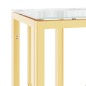 vidaXL Mesa consola de acero inoxidable y vidrio dorada 70x30x70 cm vidaXL Mesa consola de acero inoxidable y vidrio dorada 70x30x70 cm