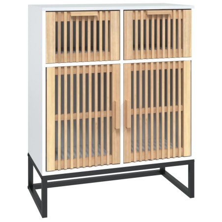 vidaXL Aparador de madera contrachapada blanco 60x30x75 cm