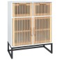 vidaXL Aparador de madera contrachapada blanco 60x30x75 cm vidaXL Aparador de madera contrachapada blanco 60x30x75 cm