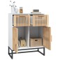 vidaXL Aparador de madera contrachapada blanco 60x30x75 cm vidaXL Aparador de madera contrachapada blanco 60x30x75 cm