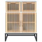 vidaXL Aparador de madera contrachapada blanco 60x30x75 cm vidaXL Aparador de madera contrachapada blanco 60x30x75 cm