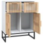 vidaXL Aparador de madera contrachapada blanco 60x30x75 cm vidaXL Aparador de madera contrachapada blanco 60x30x75 cm
