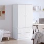 vidaXL Armario ALTA madera maciza de pino blanco 90x55x170 cm vidaXL Armario ALTA madera maciza de pino blanco 90x55x170 cm