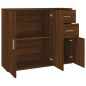 vidaXL Aparador madera contrachapada roble marrón 91x29,5x75 cm vidaXL Aparador madera contrachapada roble marrón 91x29,5x75 cm