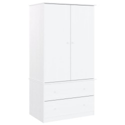 vidaXL Armario ALTA madera maciza de pino blanco 90x55x170 cm