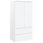 vidaXL Armario ALTA madera maciza de pino blanco 90x55x170 cm vidaXL Armario ALTA madera maciza de pino blanco 90x55x170 cm