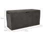Keter Caja de almacenaje Samoa gris antracita 270 L